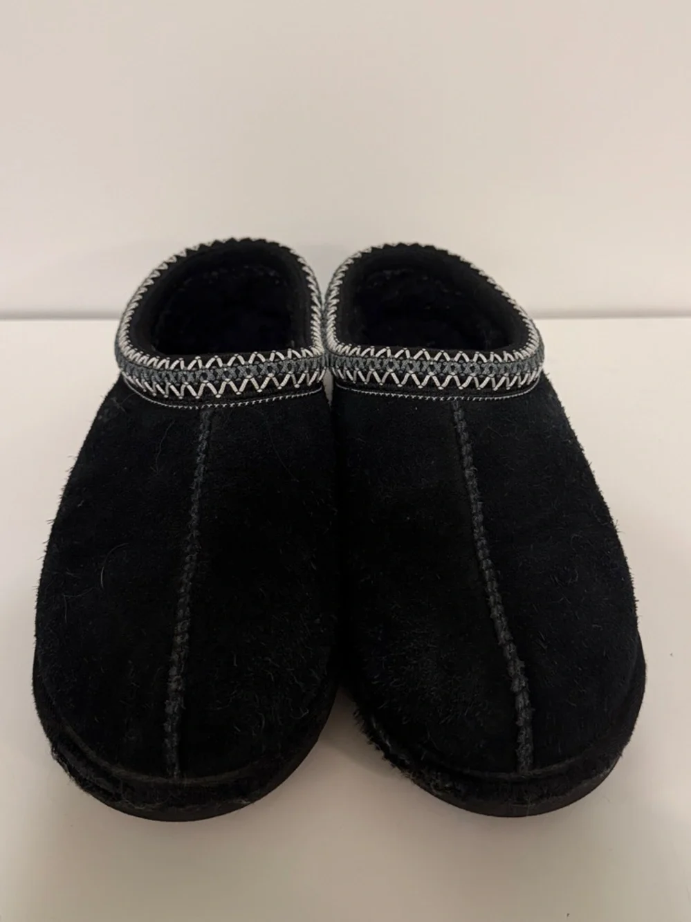 UGG Men's Black Suede Slip-On Moccasin Loafers